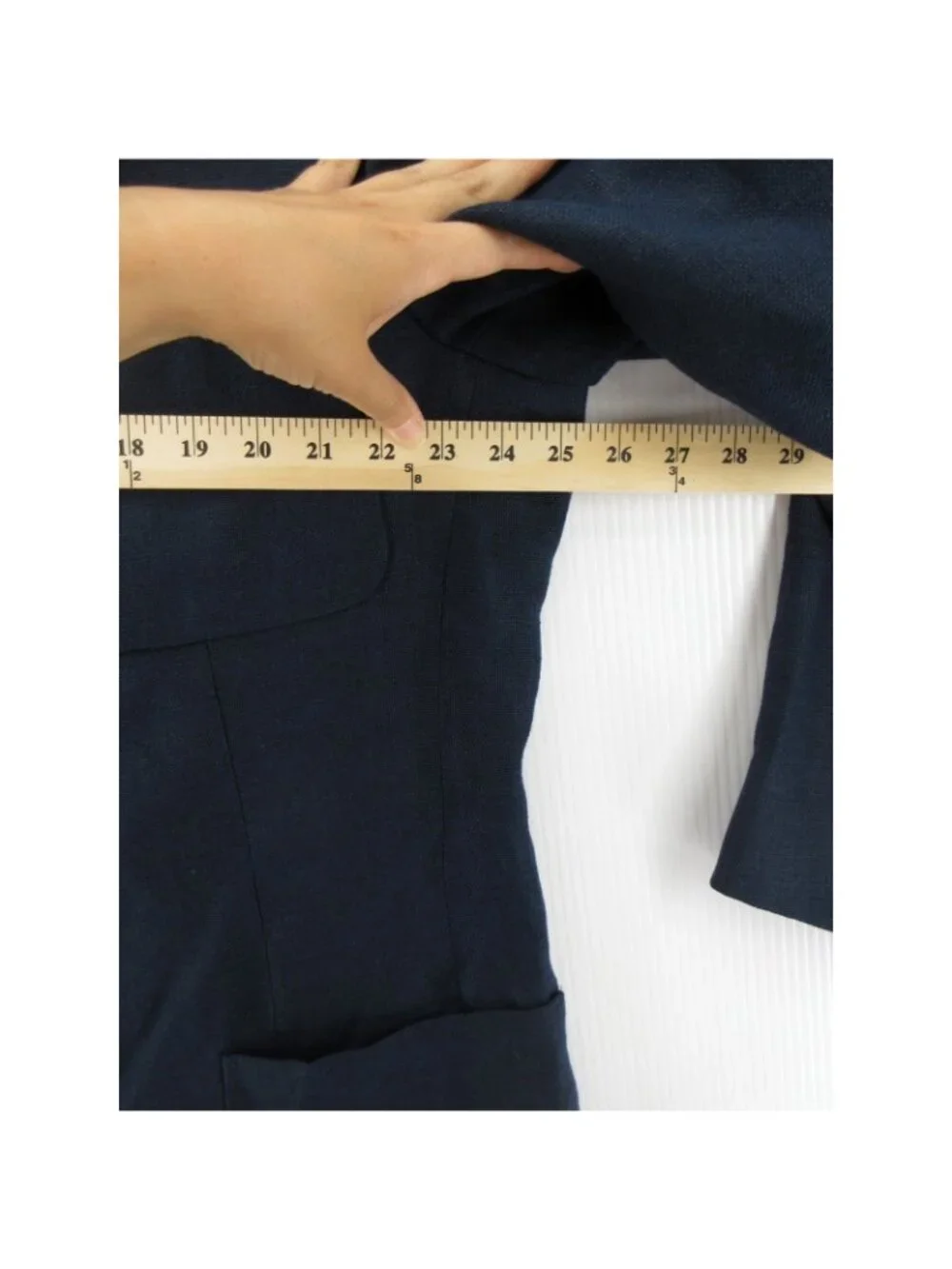 VINTAGE Eddie Bauer Sport Coat 44 Tall Navy AKA Blazer Linen USA Made